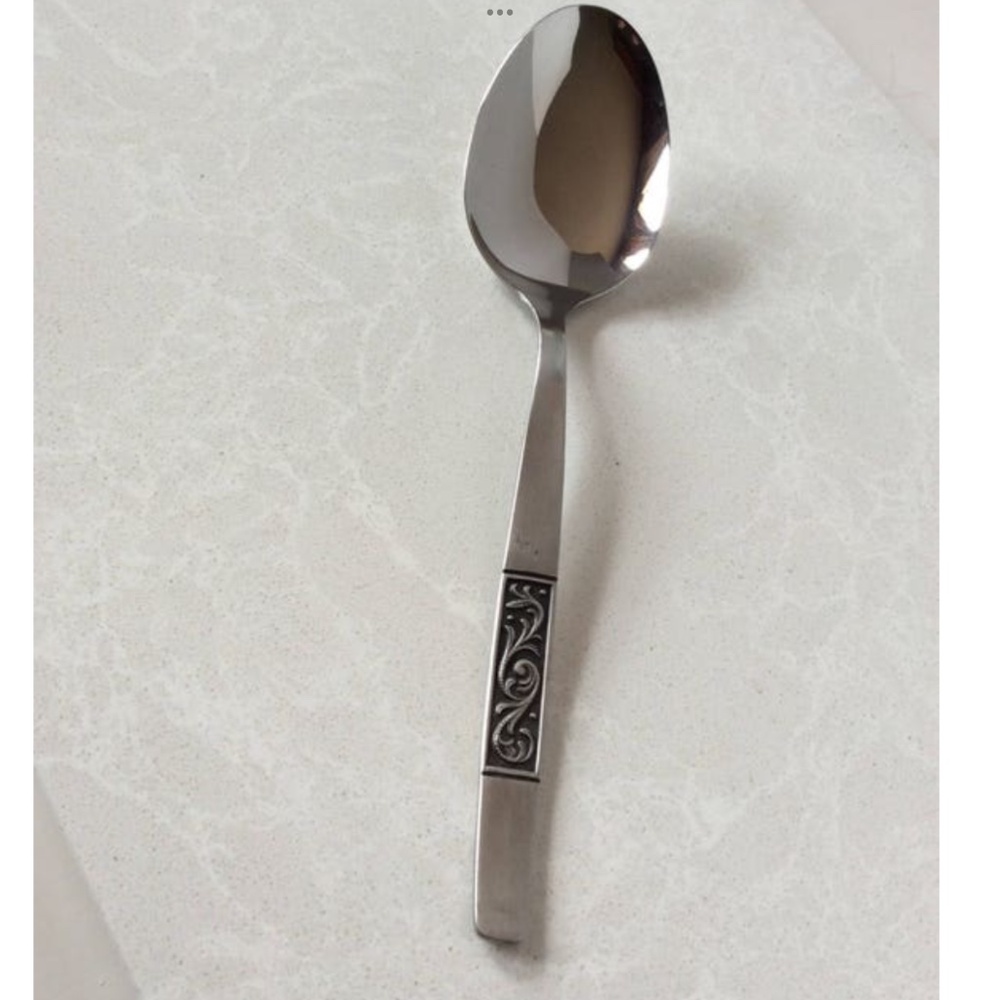 New Vintage Elegance by Salem Serving Spoon Large Spoon Stainless Steel MCM
